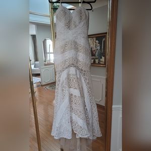 White lace gown dress